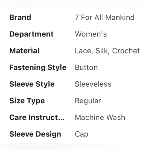 🌹7 FOR ALL MANKIND TOP - Picture 2 of 6